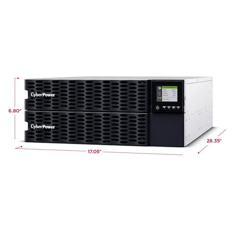 CyberPower Smart App Online UPS – OL8KRTHD – 8kVA / 8kW Online UPS with RMCARD205 and ECO Mode