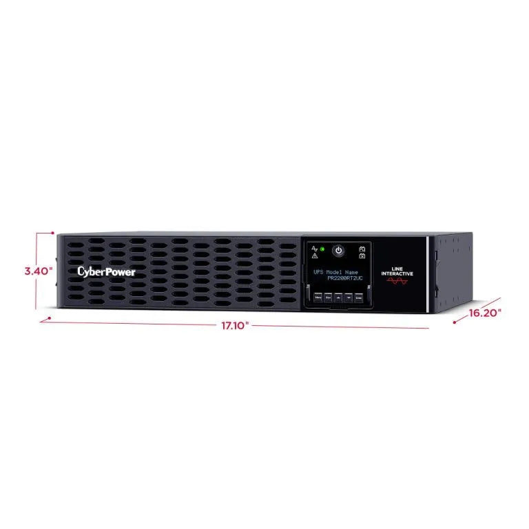 CyberPower PR2200RT2UC – Smart App Sinewave UPS – 2U Rack/Tower, 2200 VA / 2200 W