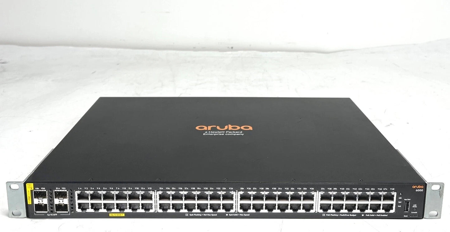 HPE Aruba CX 6000 48-Port Gigabit PoE+ Switch R8N85A