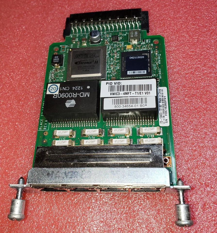 Cisco 4-Port 3rd Gen Multiflex Trunk Voice/WAN Interface Card VWIC3-4MFT-T1/E1