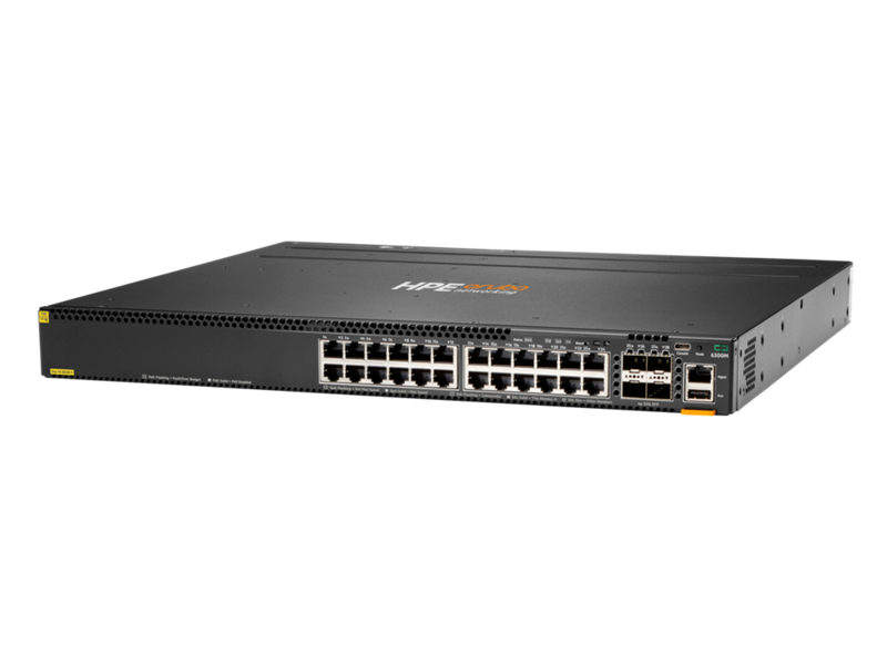 HPE Aruba CX 6300M 24-Port 1GbE PoE+ and 4-Port SFP56 Switch JL662A